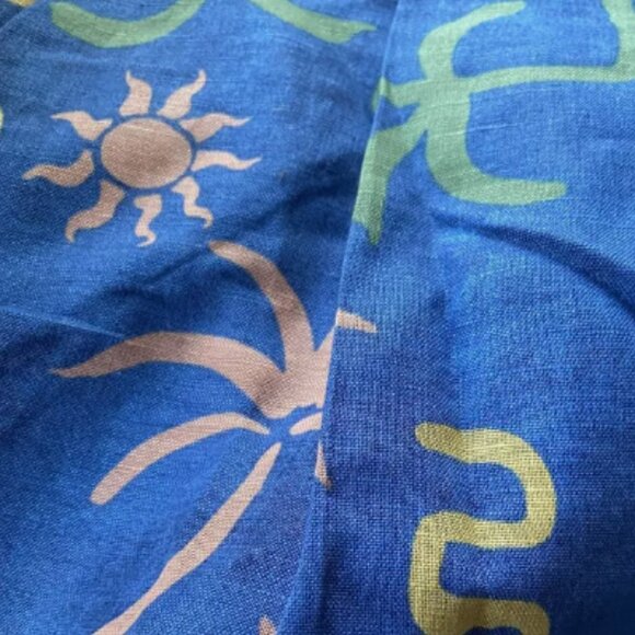 Brand New Corey Lynn Calter Linen Tropical Printed Wide-Leg Pants - Picture 8 of 9